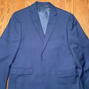 BRAND NEW! Perry Ellis Slim Fit Men's Blue Suit (Pants 34x32 and Jacket 42R)